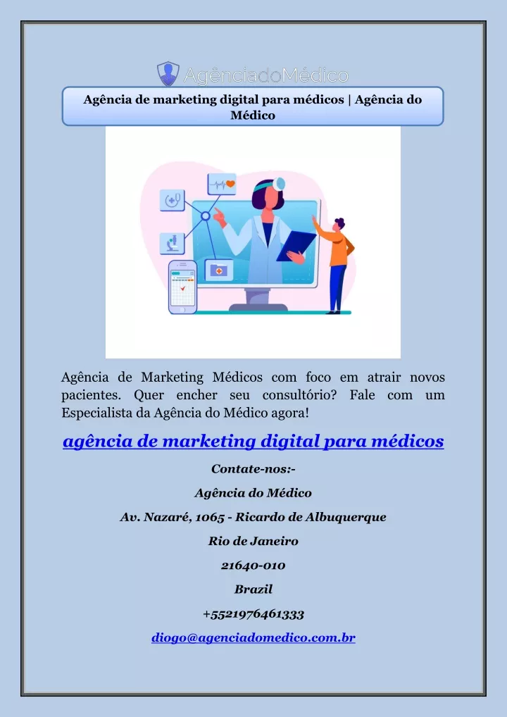 PPT Agência de marketing digital para médicos Agência do Médico