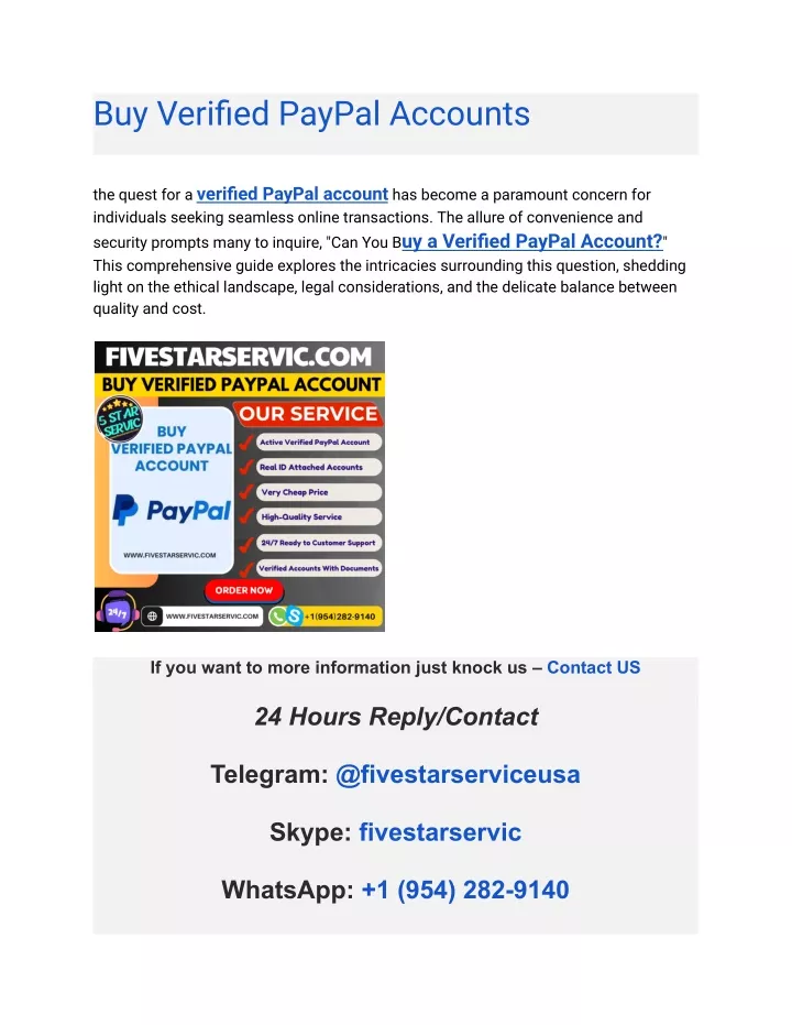 buy verified paypal accounts