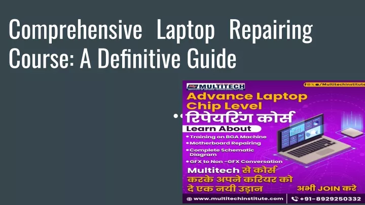 comprehensive laptop repairing course