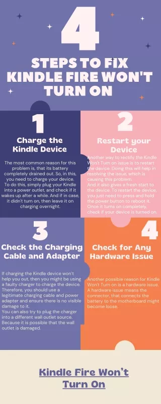 4 Steps to Fix Kindle Fire Won't Turn On