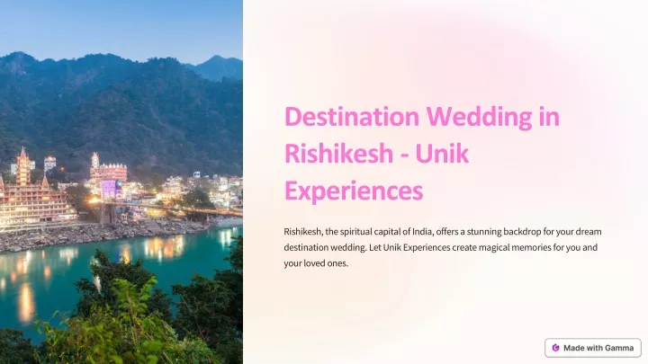 destination wedding in rishikesh unik experiences