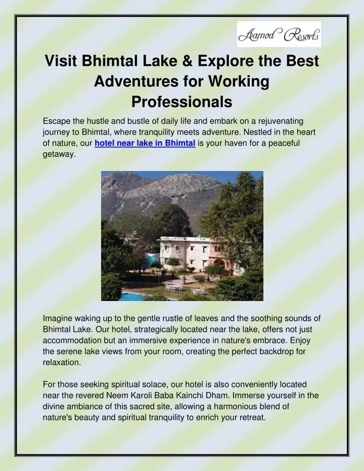 visit bhimtal lake explore the best adventures