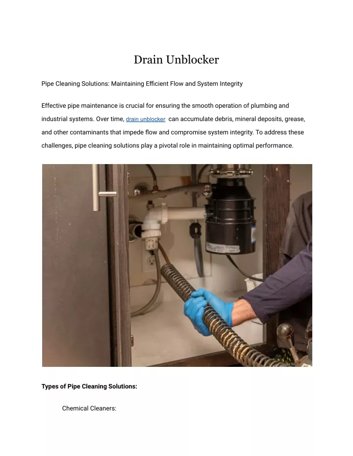 drain unblocker