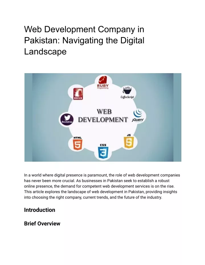 web development company in pakistan navigating
