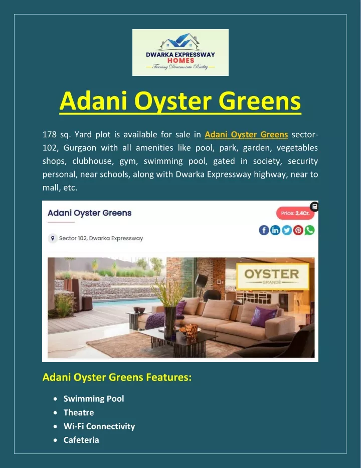 adani oyster greens