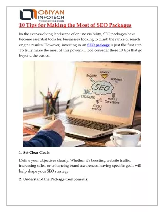 10 tips for making the most of seo packages
