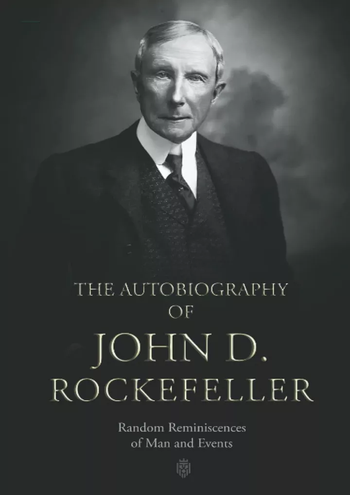 the autobiography of john d rockefeller random