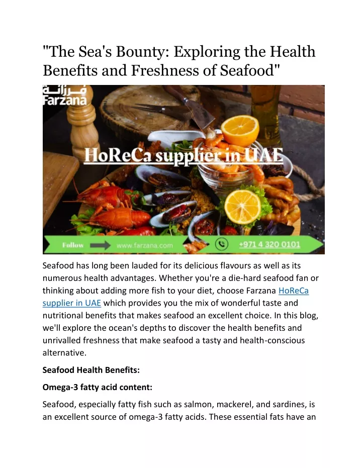the sea s bounty exploring the health benefits