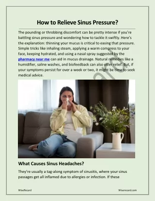 How to Relieve Sinus Pressure