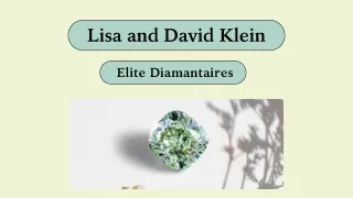 Lisa and David Klein - Elite Diamantaires