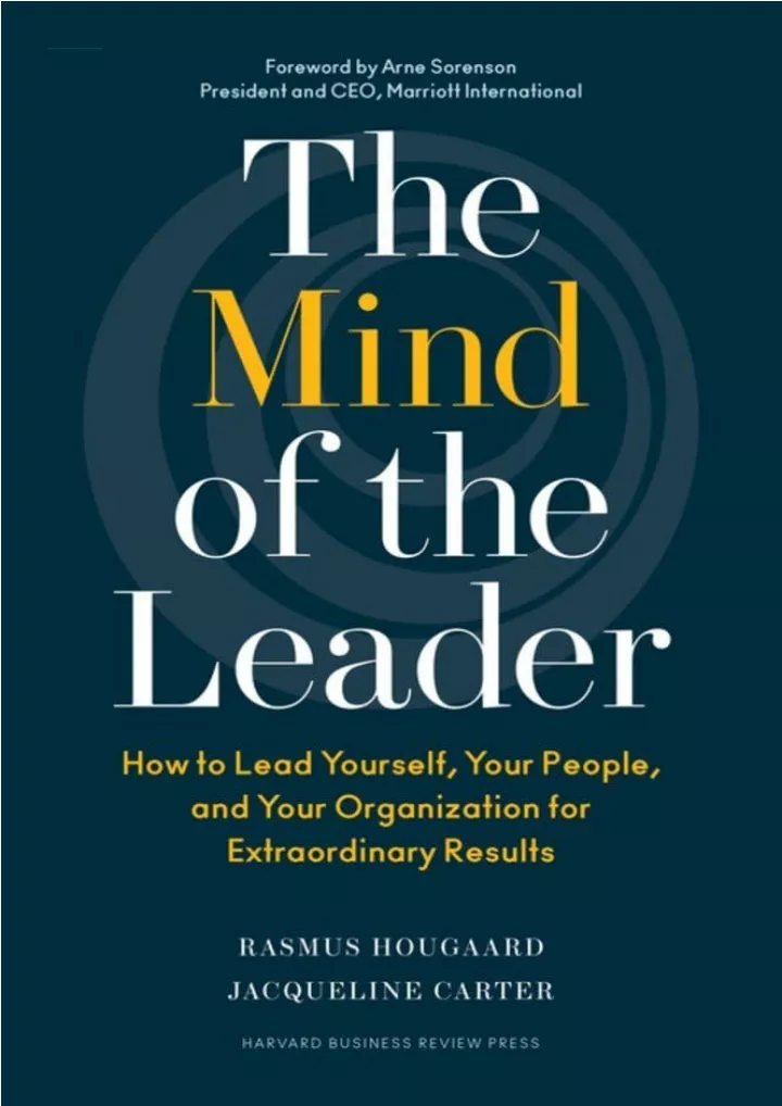 the mind of the leader how to lead yourself your