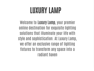 Luxury Lamp