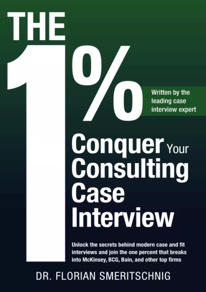 the 1 conquer your consulting case interview