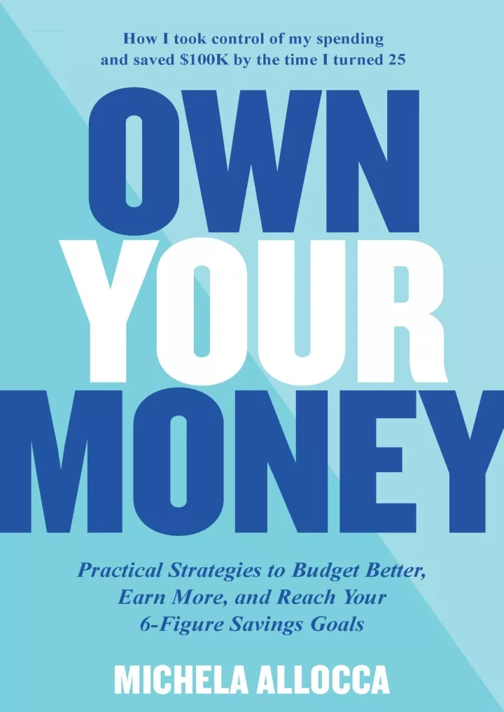 own your money practical strategies to budget