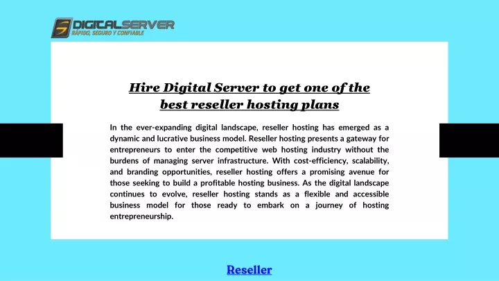 hire digital server to get one of the best