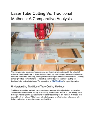 laser tube cutting vs traditional methods