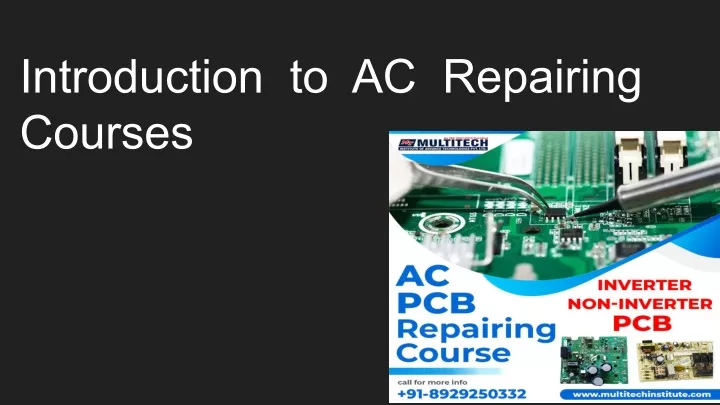 introduction to ac repairing courses