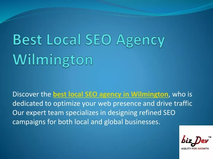 discover the best local seo agency in wilmington