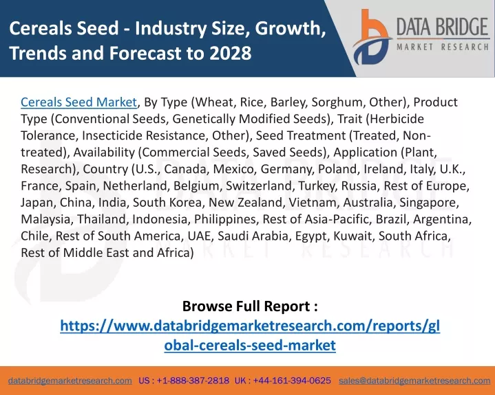 cereals seed industry size growth trends