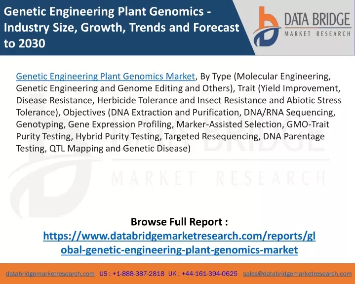 genetic engineering plant genomics industry size