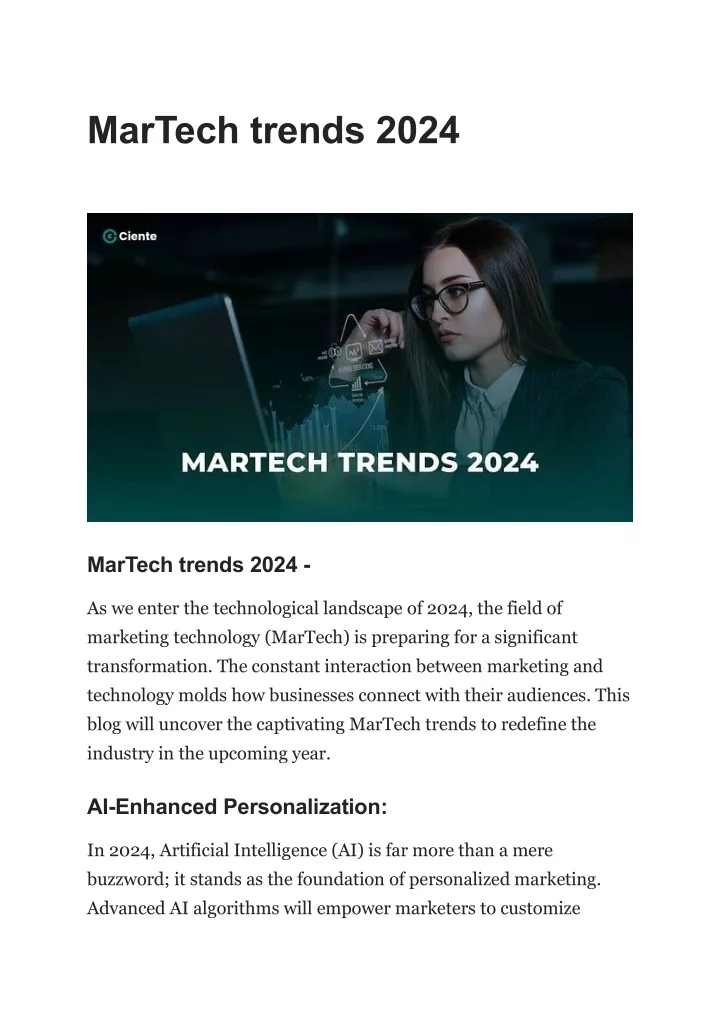 martech trends 2024