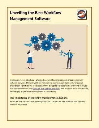 unveiling the best workflow management software