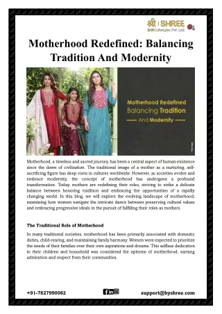 motherhood redefined balancing tradition