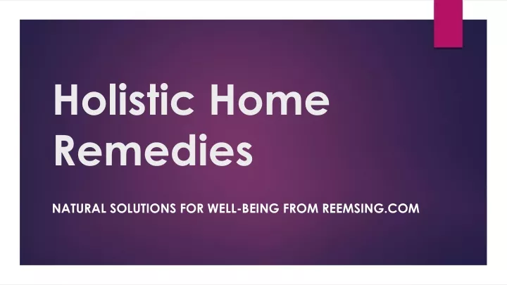 holistic home remedies