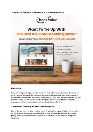 Unveiling the Best Hotel Booking APIs: A Comprehensive Guide