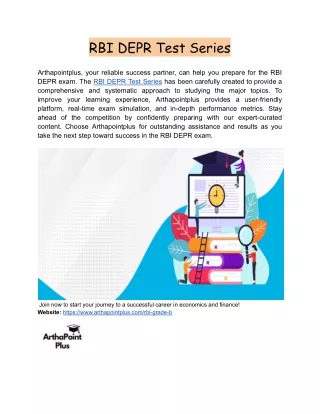 RBI DEPR Test Series