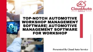 Top-Notch Automotive Workshop Management Software