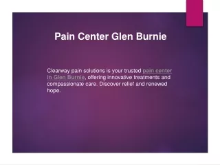 Pain Center Glen Burnie