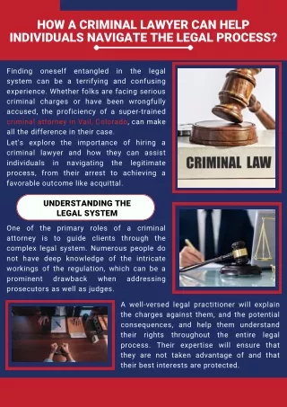 How a Criminal Lawyer Can Help Individuals Navigate the Legal Process?