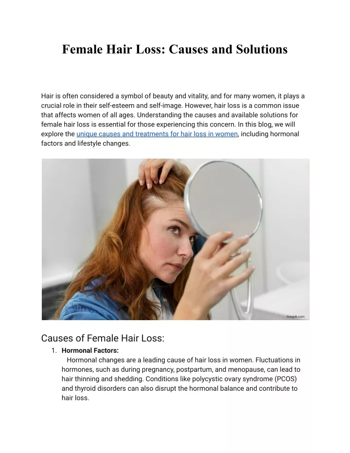 female hair loss causes and solutions