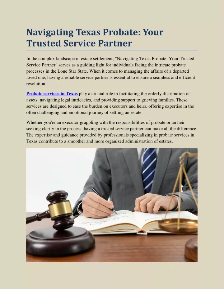 navigating texas probate your trusted service