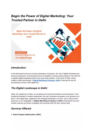 begin the power of digital marketing your trusted