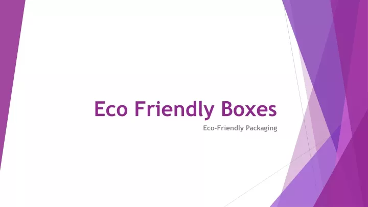 eco friendly boxes