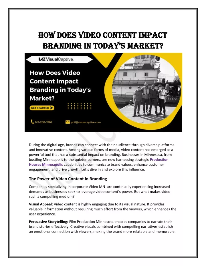 how does video content impact how does video