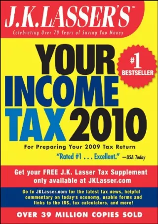 get [PDF] Download J.K. Lasser's Your Income Tax 2010: For Preparing Your 2009 Tax Return