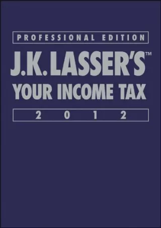 Read ebook [PDF] J.K. Lasser's Your Income Tax Professional 2012