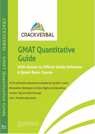 [READ DOWNLOAD] GMAT Quantitative Guide : Alternate Strategies To Solve High Level GMAT Questions , 230   Practice Probl