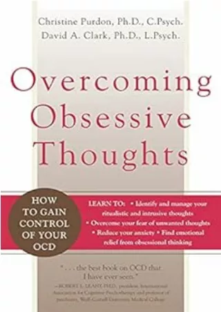 $PDF$/READ/DOWNLOAD Overcoming Obsessive Thoughts: How to Gain Control of Your OCD