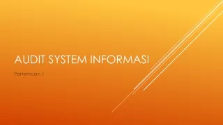 Audit system informasi pengantar