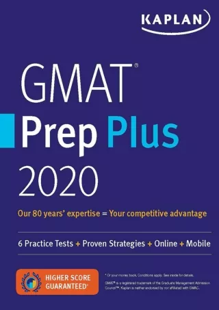 DOWNLOAD/PDF GMAT Prep Plus 2020: 6 Practice Tests   Proven Strategies   Online   Mobile (Kaplan Test Prep)