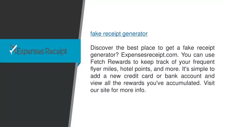 fake receipt generator discover the best place