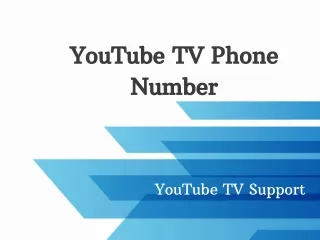 YouTube TV Phone Number (800) 704-1263 | Call for any query or support.