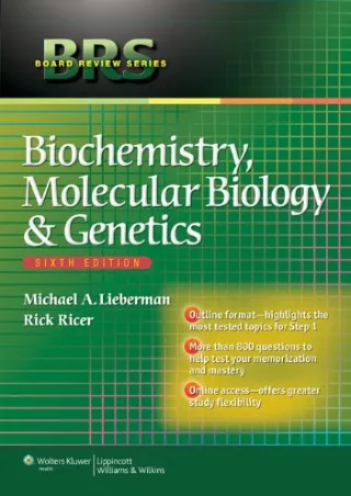 get [PDF] Download Biochemistry, Molecular Biology, and Genetics (Board Review)