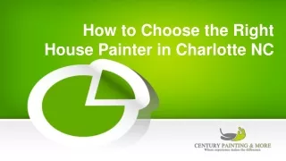 How to Choose the Right House Painter in Charlotte NC