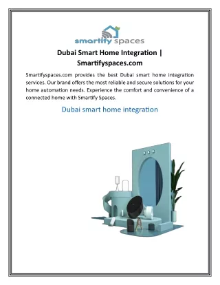 Dubai Smart Home Integration  Smartifyspaces