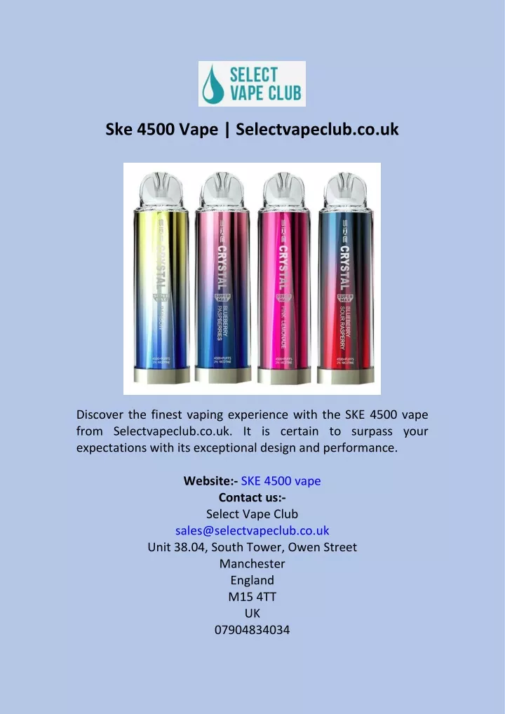 ske 4500 vape selectvapeclub co uk